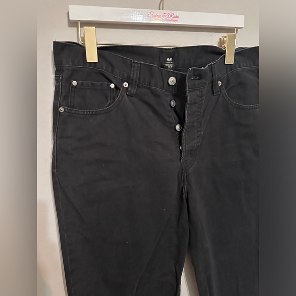 H&M Loose Fit Black Pants - Size 34New, No Tags) - Picture 4 of 11